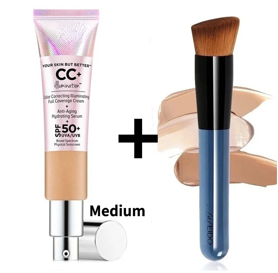 Make up Kit Foundation It's Your Skin but Better CC Illumination Color Correcting Full Coverage Cream Spf 32 Oil- Free CC