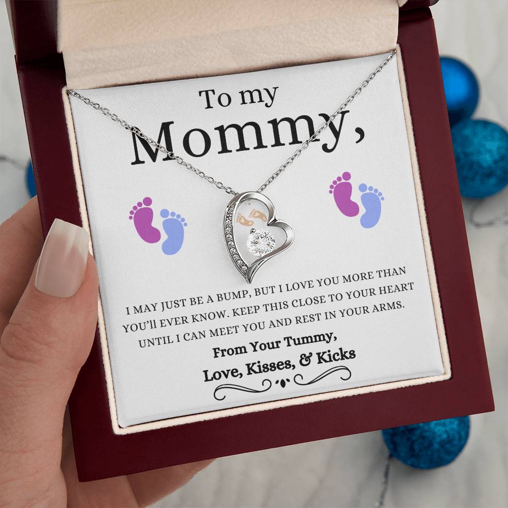 Mommy to Be | Baby Feet | Heart Necklace | Mother's Day Gift