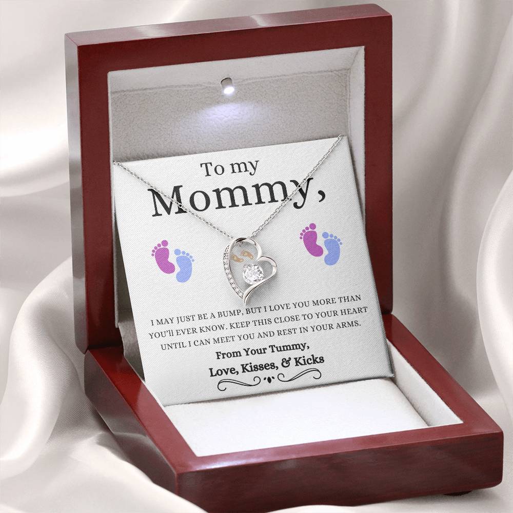 Mommy to Be | Baby Feet | Heart Necklace | Mother's Day Gift