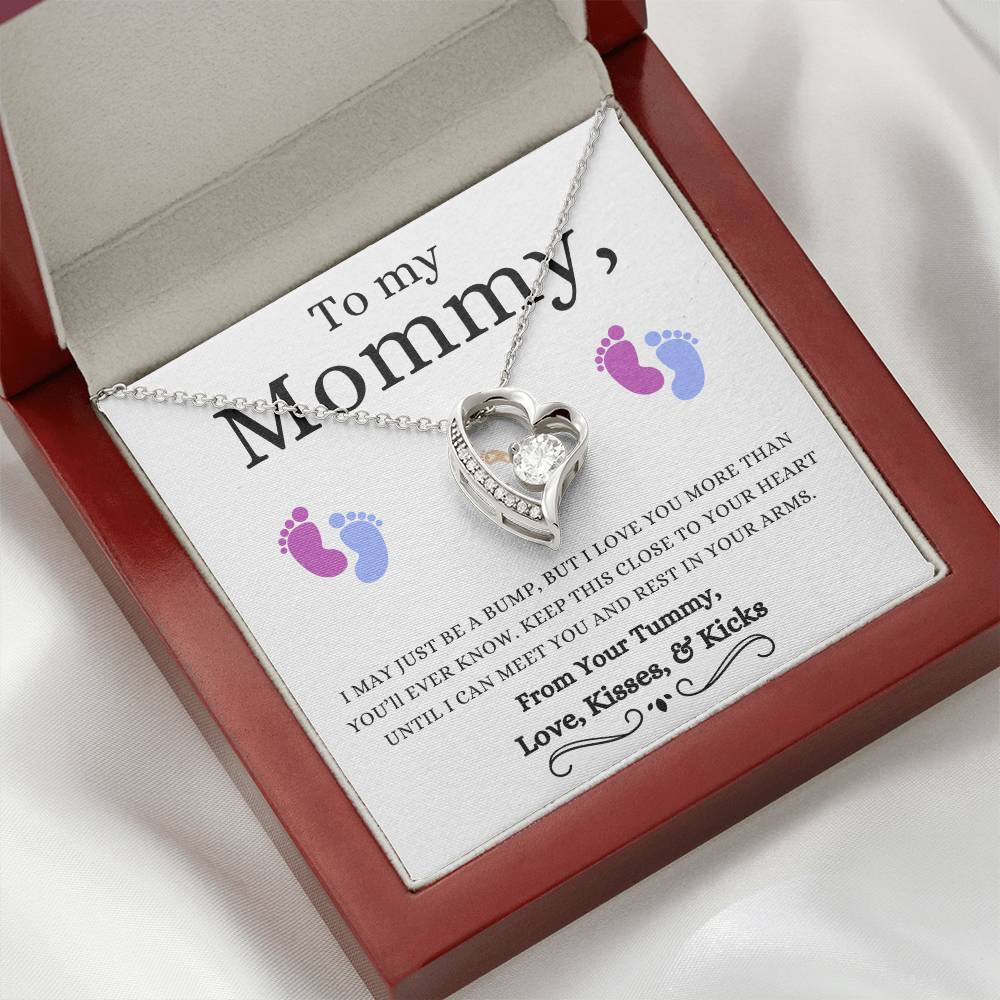 Mommy to Be | Baby Feet | Heart Necklace | Mother's Day Gift