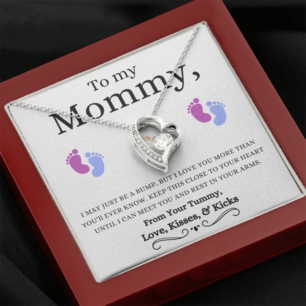 Mommy to Be | Baby Feet | Heart Necklace | Mother's Day Gift