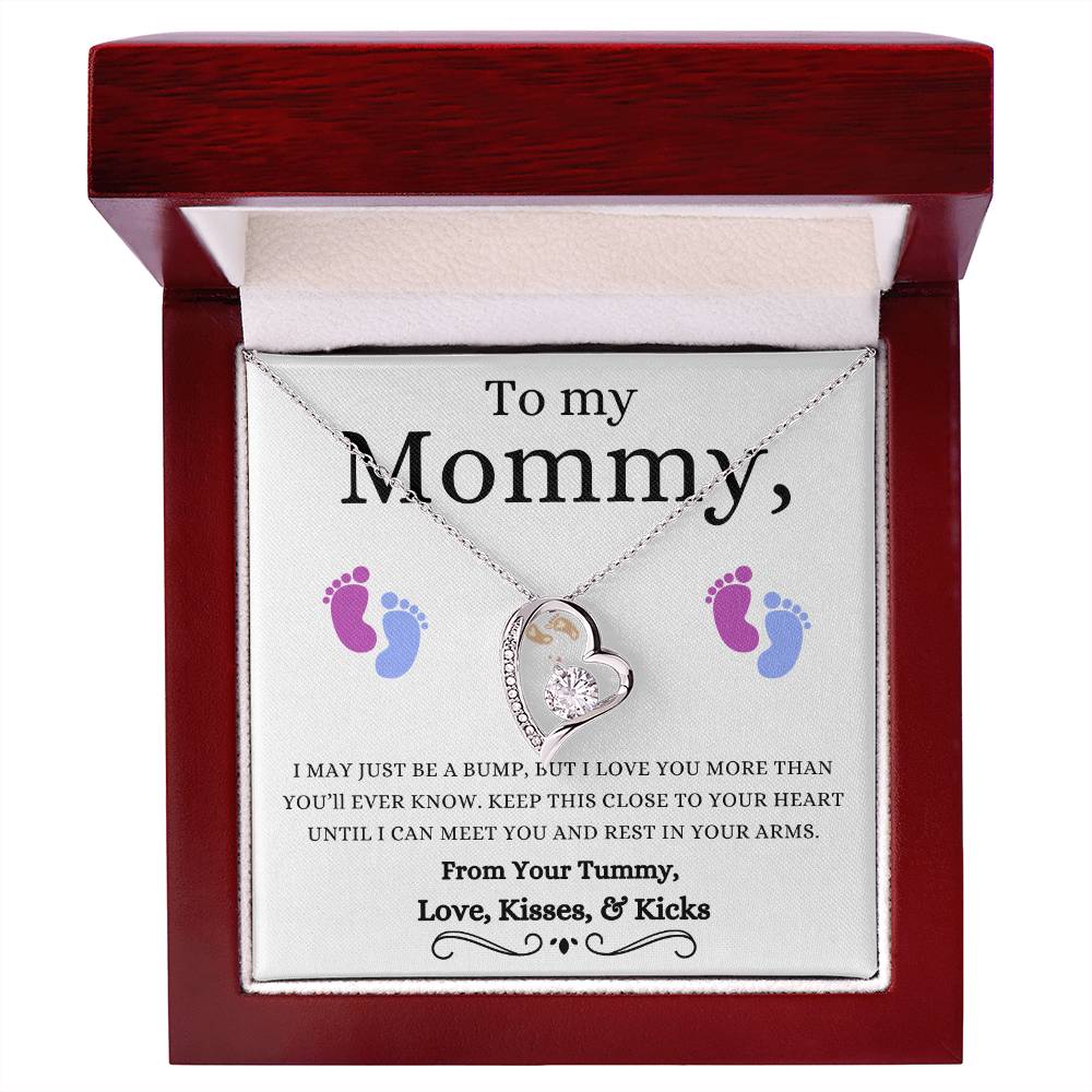 Mommy to Be | Baby Feet | Heart Necklace | Mother's Day Gift