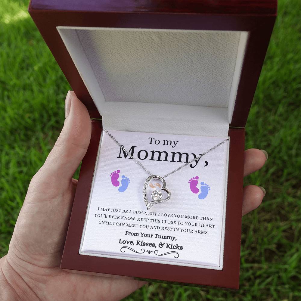 Mommy to Be | Baby Feet | Heart Necklace | Mother's Day Gift