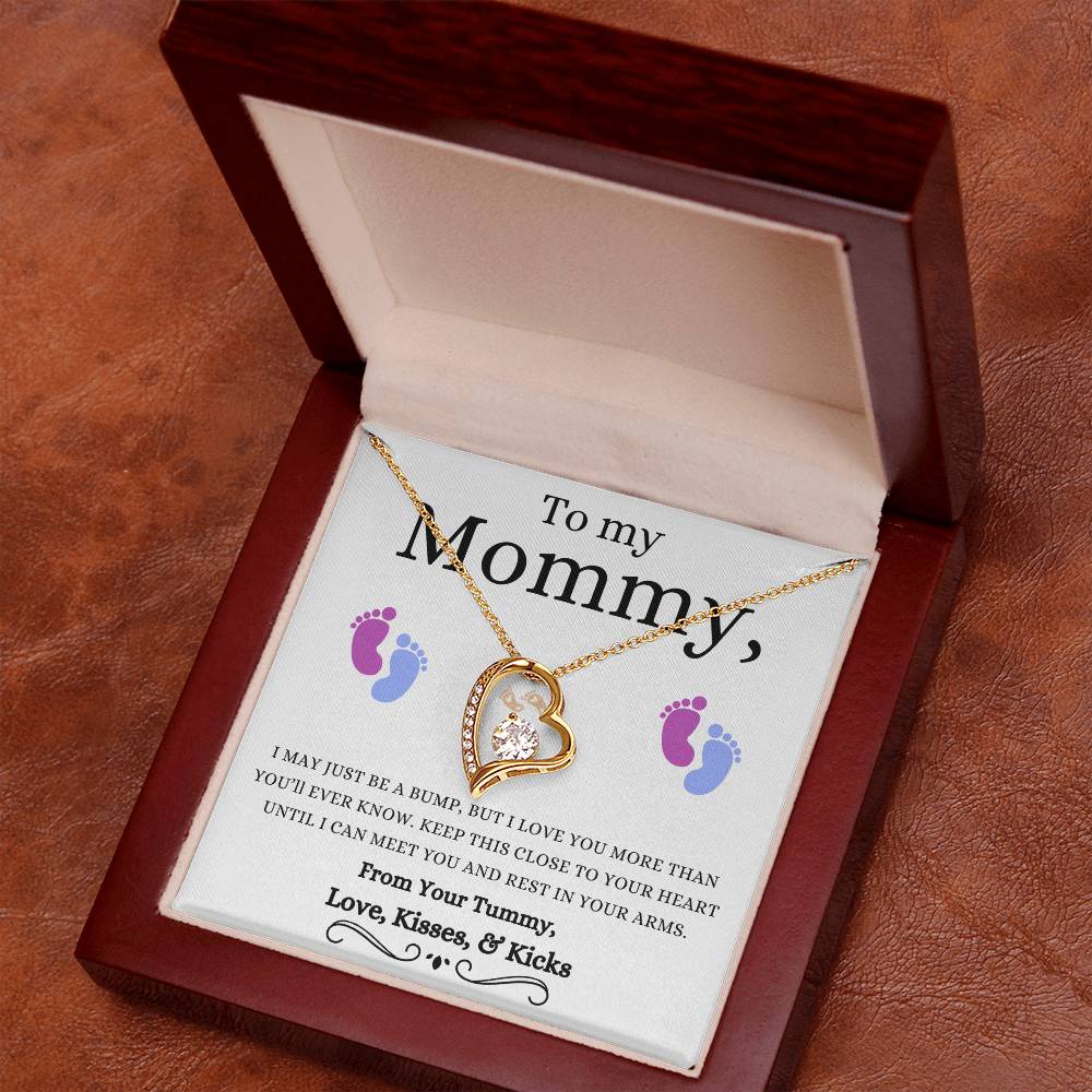 Mommy to Be | Baby Feet | Heart Necklace | Mother's Day Gift