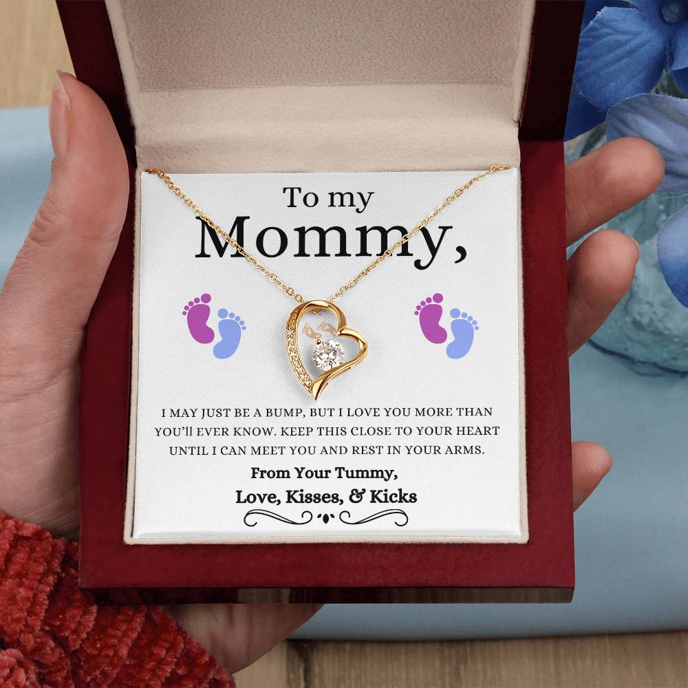 Mommy to Be | Baby Feet | Heart Necklace | Mother's Day Gift