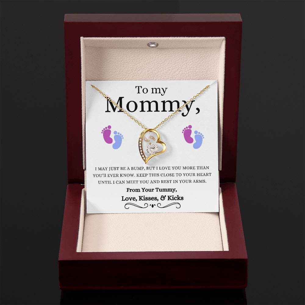 Mommy to Be | Baby Feet | Heart Necklace | Mother's Day Gift