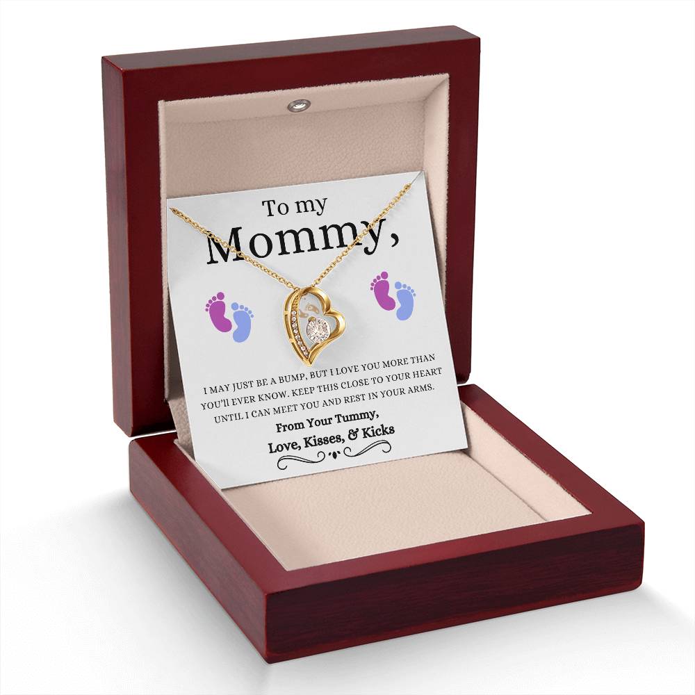 Mommy to Be | Baby Feet | Heart Necklace | Mother's Day Gift