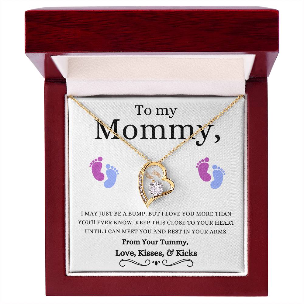 Mommy to Be | Baby Feet | Heart Necklace | Mother's Day Gift