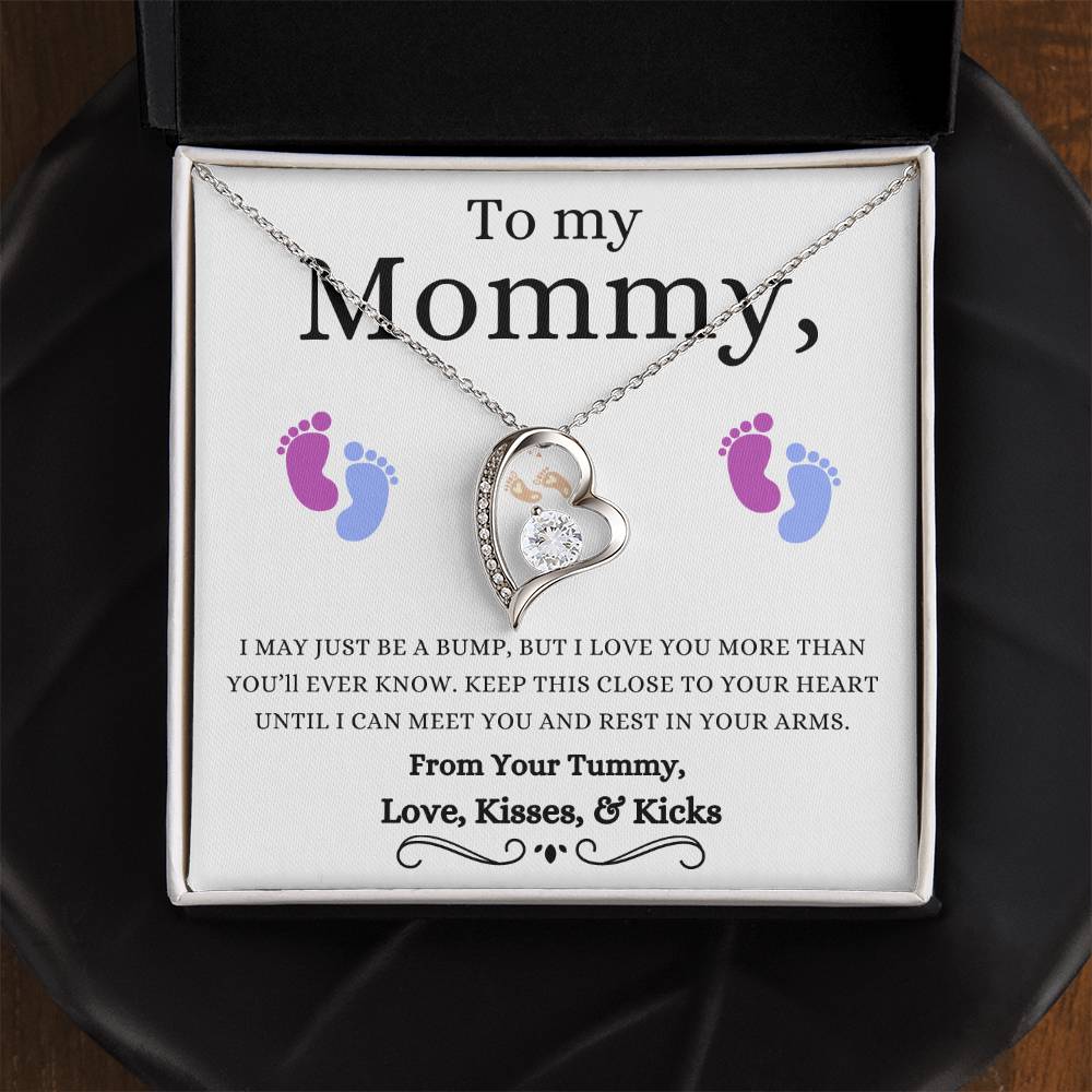 Mommy to Be | Baby Feet | Heart Necklace | Mother's Day Gift