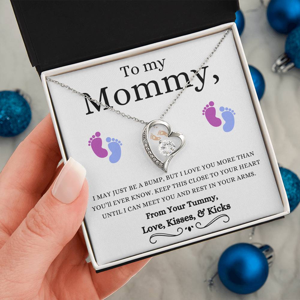 Mommy to Be | Baby Feet | Heart Necklace | Mother's Day Gift