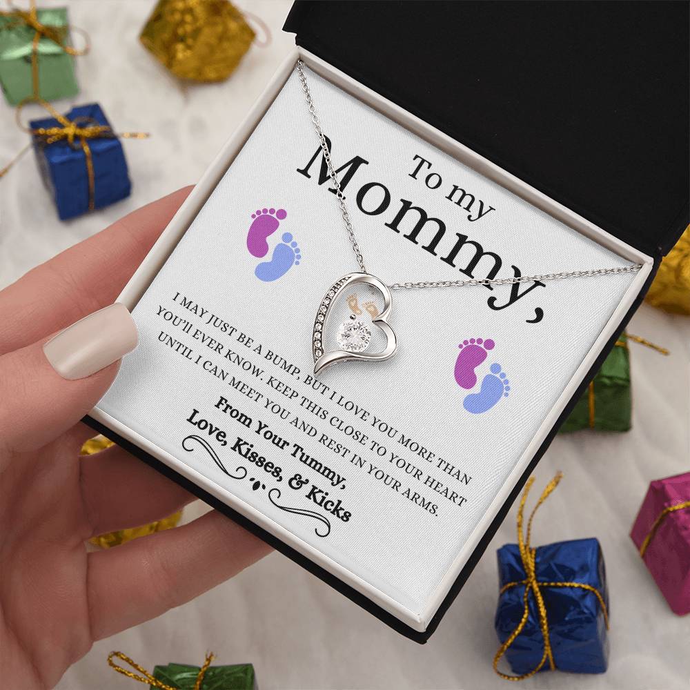 Mommy to Be | Baby Feet | Heart Necklace | Mother's Day Gift