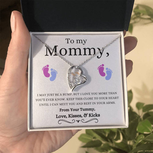 Mommy to Be | Baby Feet | Heart Necklace | Mother's Day Gift