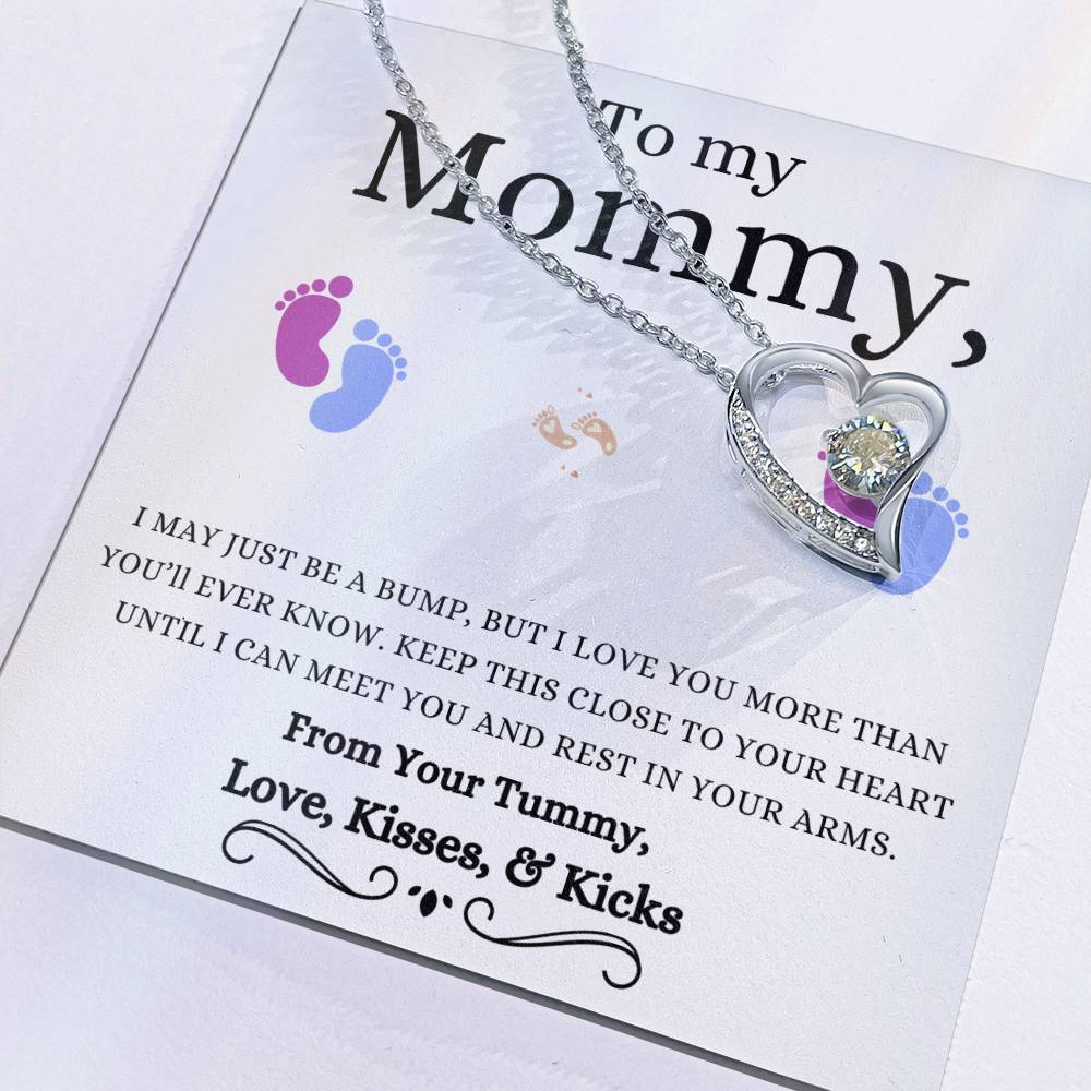 Mommy to Be | Baby Feet | Heart Necklace | Mother's Day Gift