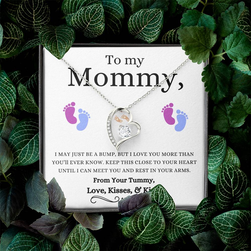 Mommy to Be | Baby Feet | Heart Necklace | Mother's Day Gift