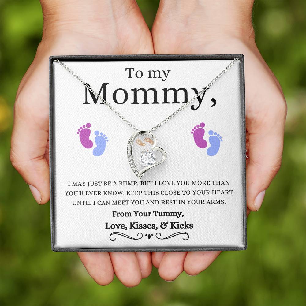 Mommy to Be | Baby Feet | Heart Necklace | Mother's Day Gift