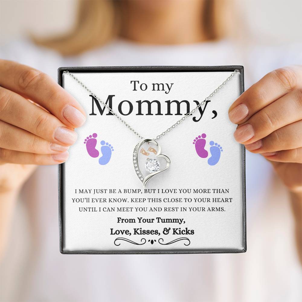 Mommy to Be | Baby Feet | Heart Necklace | Mother's Day Gift