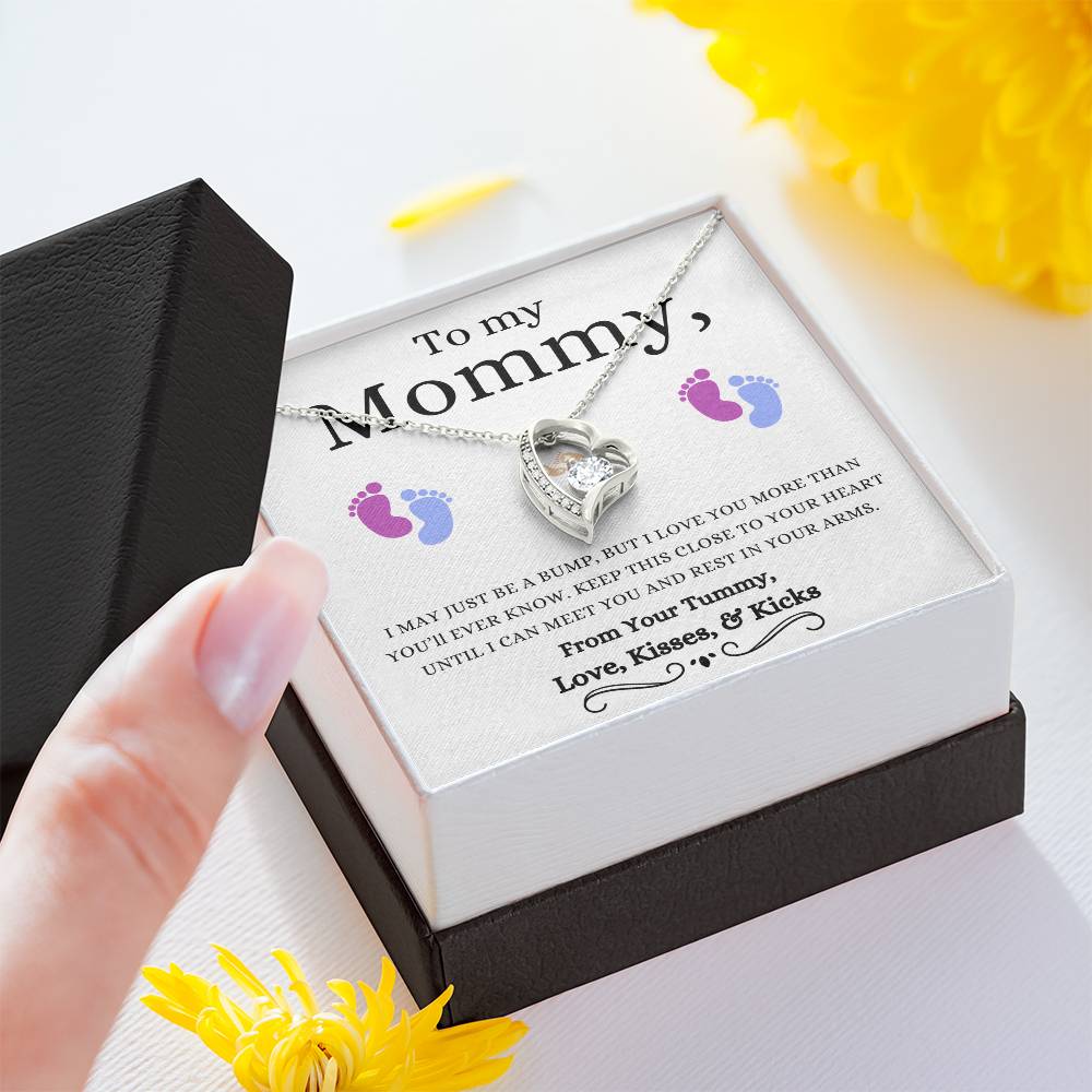 Mommy to Be | Baby Feet | Heart Necklace | Mother's Day Gift