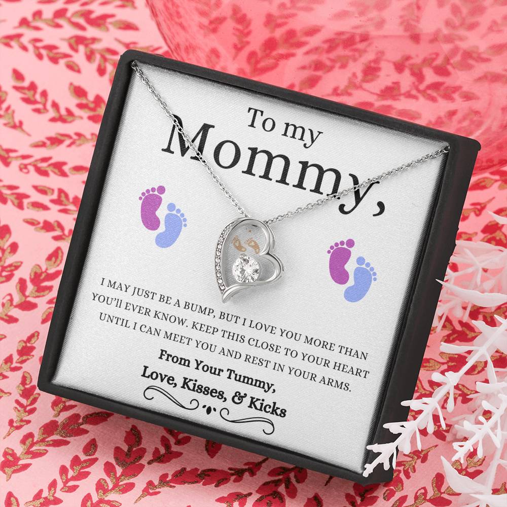 Mommy to Be | Baby Feet | Heart Necklace | Mother's Day Gift