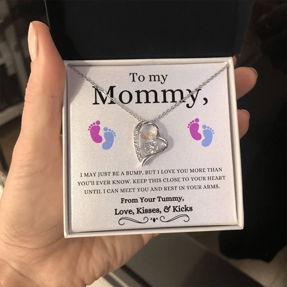 Mommy to Be | Baby Feet | Heart Necklace | Mother's Day Gift