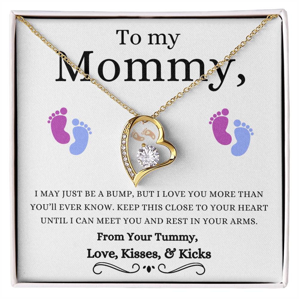 Mommy to Be | Baby Feet | Heart Necklace | Mother's Day Gift