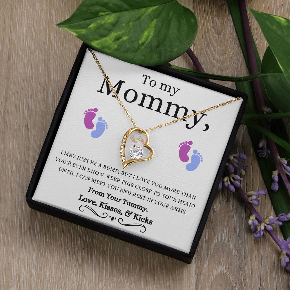 Mommy to Be | Baby Feet | Heart Necklace | Mother's Day Gift