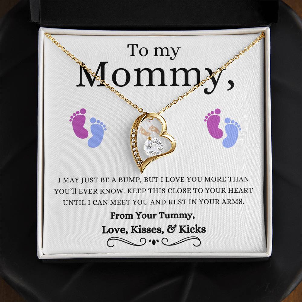 Mommy to Be | Baby Feet | Heart Necklace | Mother's Day Gift