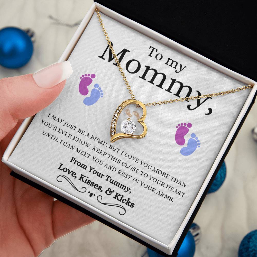 Mommy to Be | Baby Feet | Heart Necklace | Mother's Day Gift