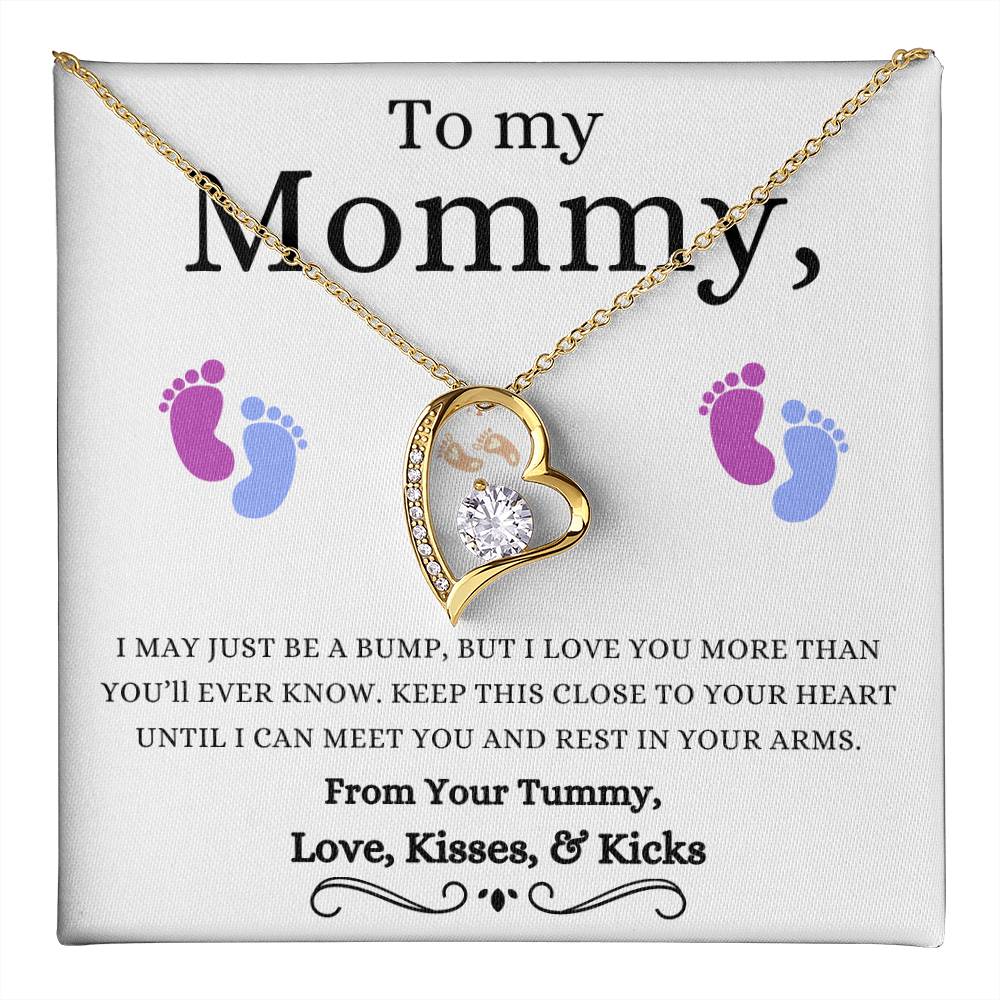 Mommy to Be | Baby Feet | Heart Necklace | Mother's Day Gift