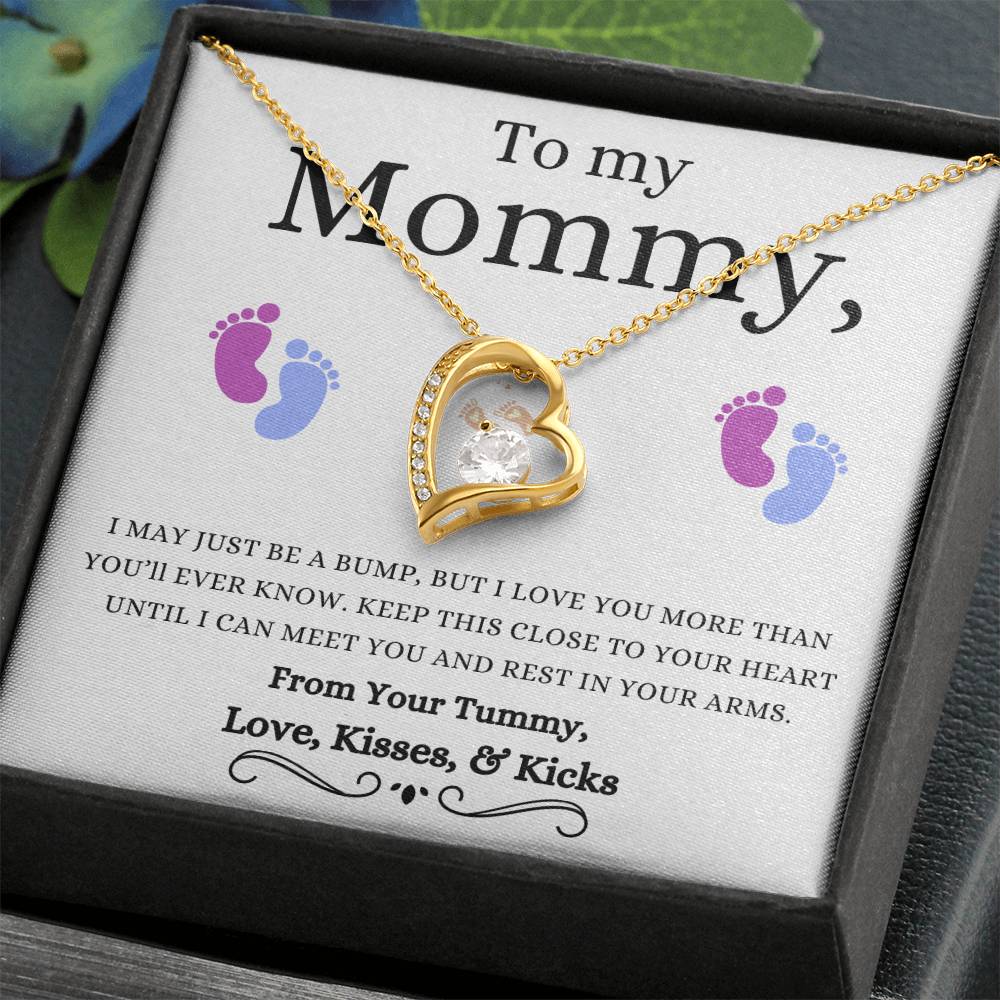 Mommy to Be | Baby Feet | Heart Necklace | Mother's Day Gift