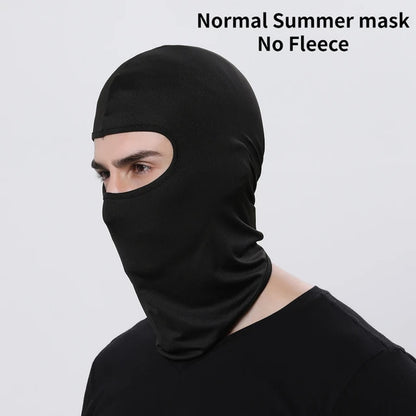 Summer Winter Warm Fleece Motorcycle Face Mask Anti-Dust Windproof Full Face Cover Breathable Hat Neck Helmet Mask Balaclavas