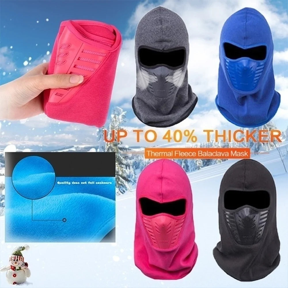 Bike Face Mask Outdoor Winter Warm Bicycle Bike Climbing Skiing Windproof Carbon Filter Thermal Fleece Balaclava Head Protector