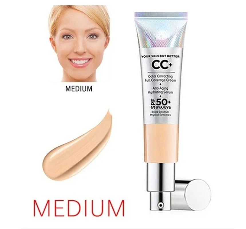 Make up Kit Foundation It's Your Skin but Better CC Illumination Color Correcting Full Coverage Cream Spf 32 Oil- Free CC 