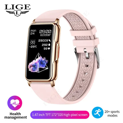 Smart Watch Women Men Bluetooth Connected Phone Music Fitness Sports Bracelet Sleep Monitor 1.47-Inch Man Smartwatch Women