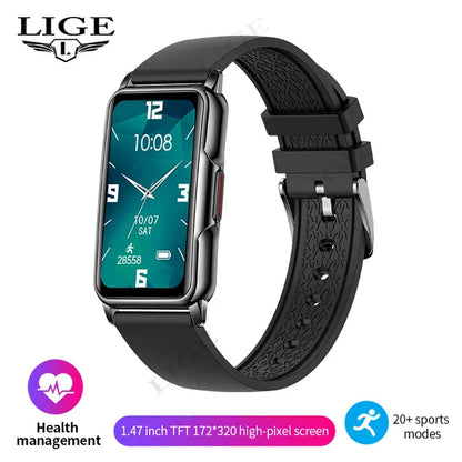 Smart Watch Women Men Bluetooth Connected Phone Music Fitness Sports Bracelet Sleep Monitor 1.47-Inch Man Smartwatch Women