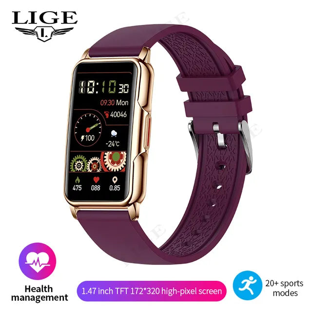 Smart Watch Women Men Bluetooth Connected Phone Music Fitness Sports Bracelet Sleep Monitor 1.47-Inch Man Smartwatch Women
