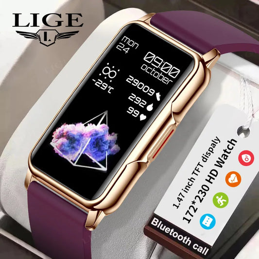 Smart Watch Women Men Bluetooth Connected Phone Music Fitness Sports Bracelet Sleep Monitor 1.47-Inch Man Smartwatch Women