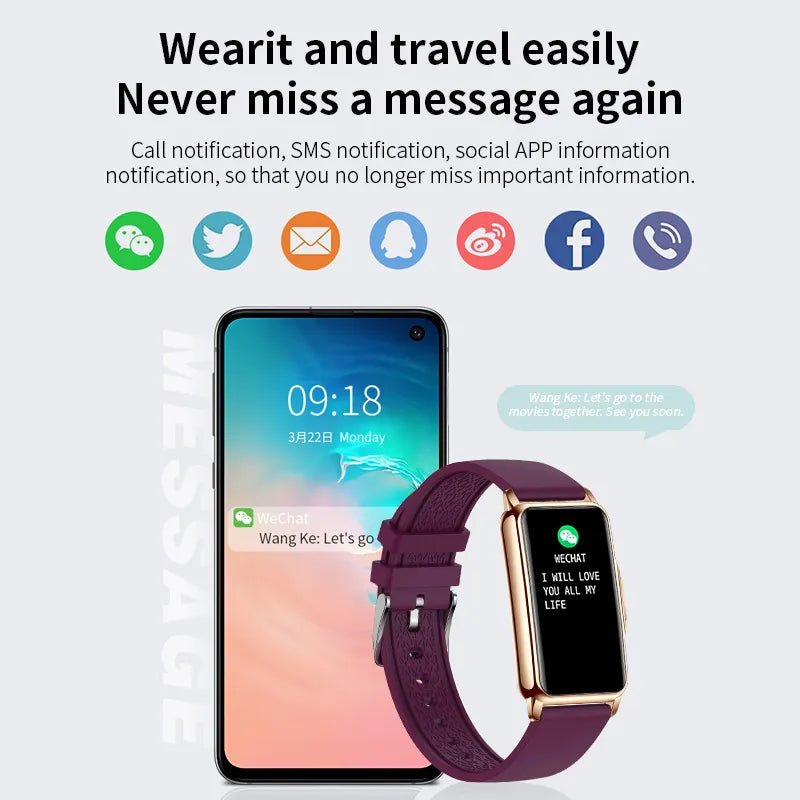 Smart Watch Women Men Bluetooth Connected Phone Music Fitness Sports Bracelet Sleep Monitor 1.47-Inch Man Smartwatch Women