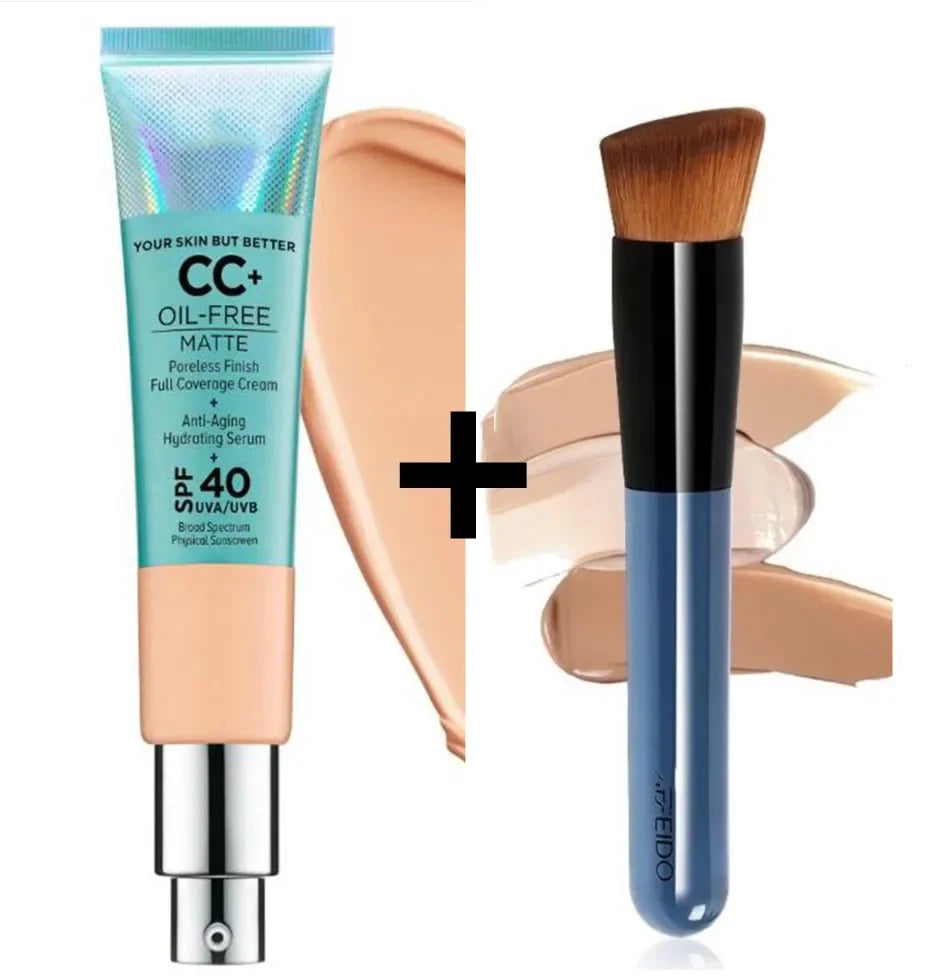 Make up Kit Foundation It's Your Skin but Better CC Illumination Color Correcting Full Coverage Cream Spf 32 Oil- Free CC 