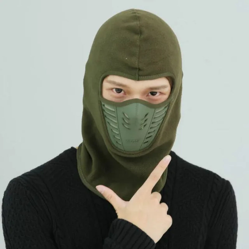 Bike Face Mask Outdoor Winter Warm Bicycle Bike Climbing Skiing Windproof Carbon Filter Thermal Fleece Balaclava Head Protector